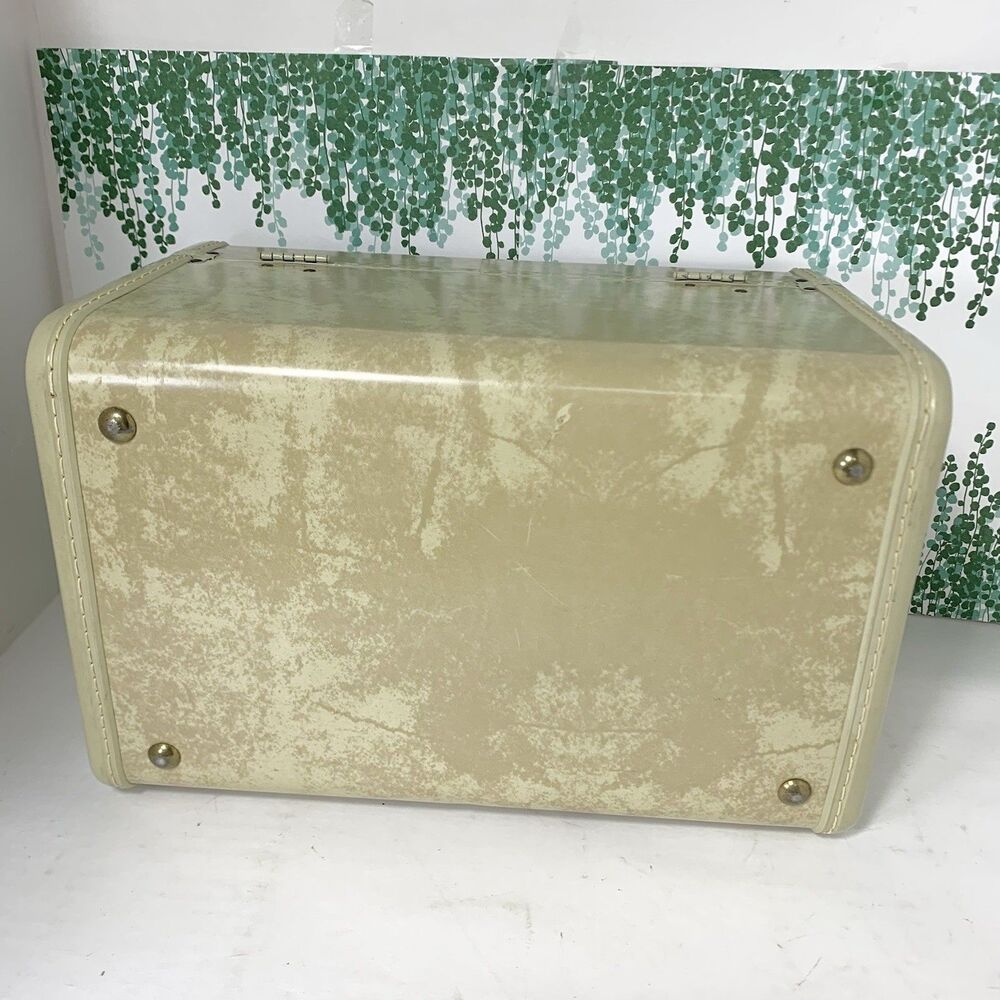 Vintage Samsonite Streamlite Travel Case Marble Make-Up Luggage Mirror Tray Key - Picture 6 of 16
